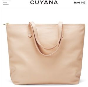 Cuyana classic leather bag w/zipper